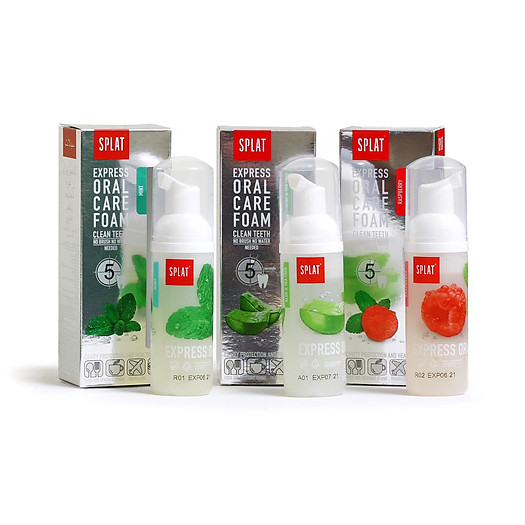 SPLAT ORAL CARE FOAM – Raspberry (Bọt súc miệng hương mâm xôi) (50ml)