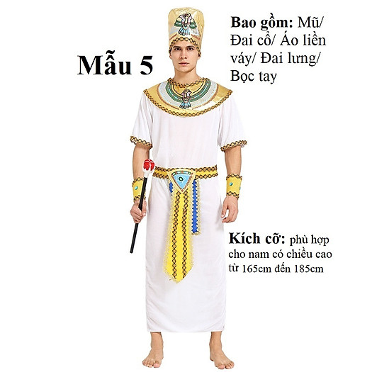 Trang Phục Hóa Trang Pharaon Vua Ai Cập Cổ Đại - Mẫu 5