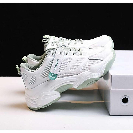 Giày sneaker nữ MS006 (trắng xanh lá)