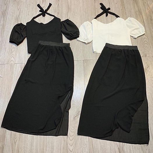 CHÂN VÁY VOAN ĐEN 2 LỚP CỰC XINH