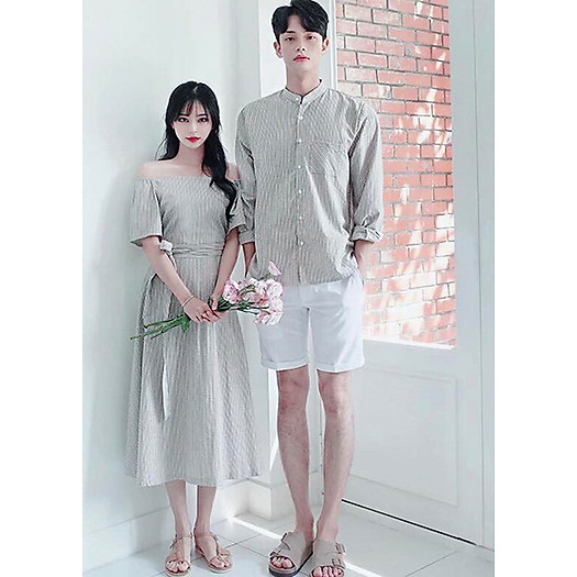 Váy sơ mi đôi sọc kẻ đẹp