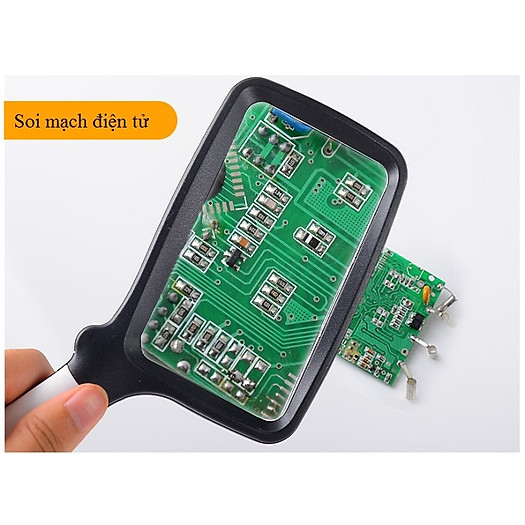 Kính lúp hình chữ nhật ( Tặng nút kẹp giữ dây điện )