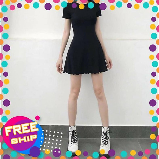 VÁY ĐEN BODY LEN TĂM