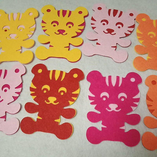 Con vật trang trí mầm non bằng vải nỉ 12cm