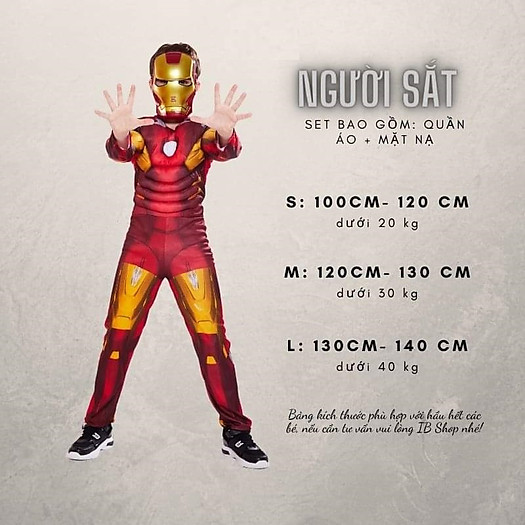 Trang Phục Người Sắt Iron Man Trẻ Em Trang Phục Avengers Trang Phục Halloween Siêu Anh Hùng Cho Trẻ Em