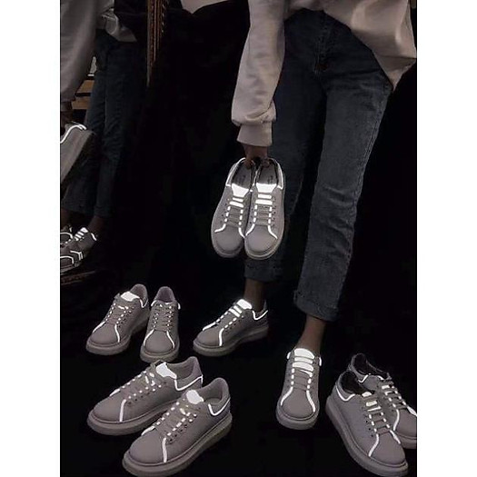 Giày thể thao độn đế sneaker dạ quang phản quang