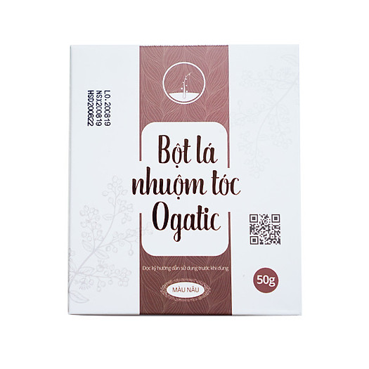 Thuốc nhuộm tóc bạc bột lá móng thiên nhiên OGATIC màu Nâu