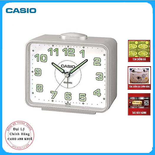 Đồng Hồ Để Bàn Casio TQ-218-8DF Báo Thức - Cỡ To - Kích Thước Vỏ ( 9 ×10.7 × 6 cm )