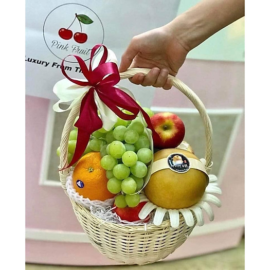 GIỎ TRÁI CÂY TRẮNG TRÒN