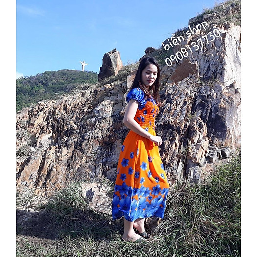 Maxi dự tiệc trễ vai 45-68 kg