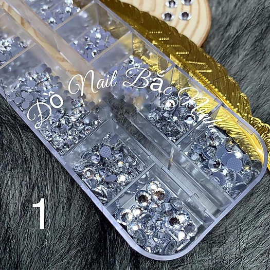 Đá Chân Keo Lưới Màu Trắng Trong Đá Sáng Không Bong Chân Đá Gắn Móng - Mã 1