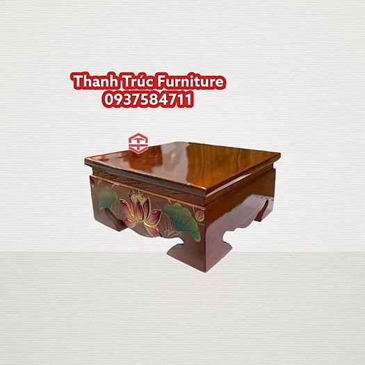 Đôn gỗ vuông đế gỗ kê tượng thờ cúng ( ảnh thật )