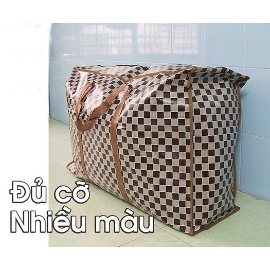 Túi dứa bạt đựng đồ nhiều size,có 2 khóa kéo cao cấp nhiều màu VT15
