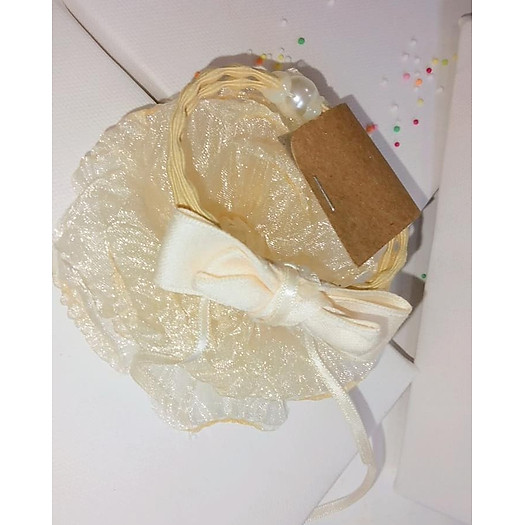 Dây cột tóc nơ trắng