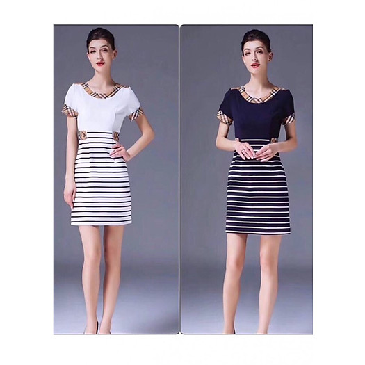 Đầm Thun Sọc Ngang