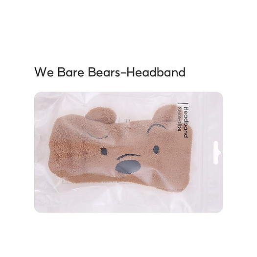 Băng đô cài tóc Băng đô tóc Phụ kiện tóc băng đô rửa mặt MINISO x WE BARE BEARS Vòng quấn đầu đáng yêu
