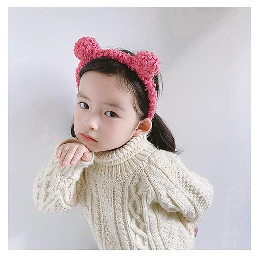 Bờm Cài Tóc Hình Tai Gấu Siêu Dễ Thương