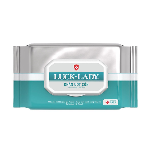 Com bo 10 gói khăn ướt cồn luck lady 50 tờ