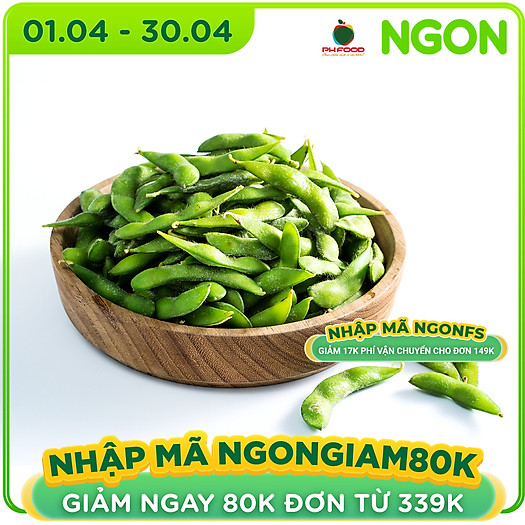 Đậu Nành Xanh Đông Lạnh Nhật Bản Edamame 500G