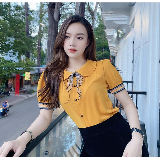 ÁO SƠ MI LỤA CỔ PETER PAN CÓ NƠ THẮT (RỜI) AM01