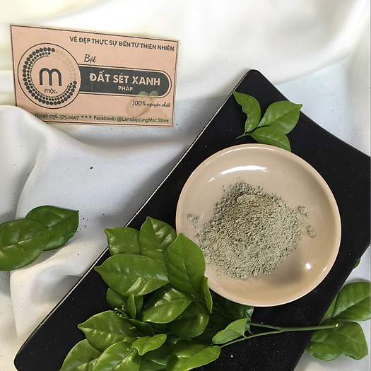 Bột Đất Sét Xanh đắp mặt nguyên chất từ thiên nhiên 100ml handmade