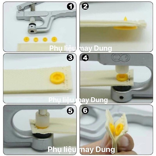 cúc bấm dập nhựa T5 4 chi tiết