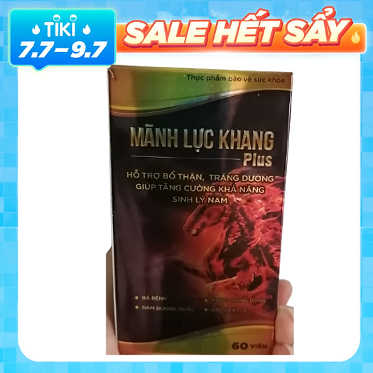 Mãnh Lực Khang Plus - Hỗ Trợ Bổ Thận, Tráng Dương & Tăng Cường Khả Năng Sinh Lý Nam Hộp 60 viên