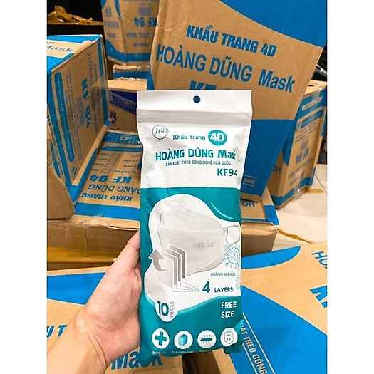 COMBO 100 KHẨU TRANG 4D KF 94 HOÀNG DŨNG CHÍNH HÃNG