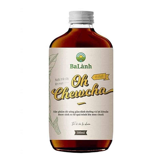 NƯỚC CHUỐI LÊN MEN OH CHEWCHA BA LÀNH 500ML- lợi khuẩn, tiêu hoá tốt,giúp giảm ợ hơi, ợ nóng, khó tiêu
