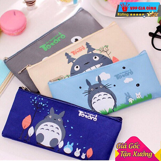 Bóp Bút Viết Vải In Hình Totoro