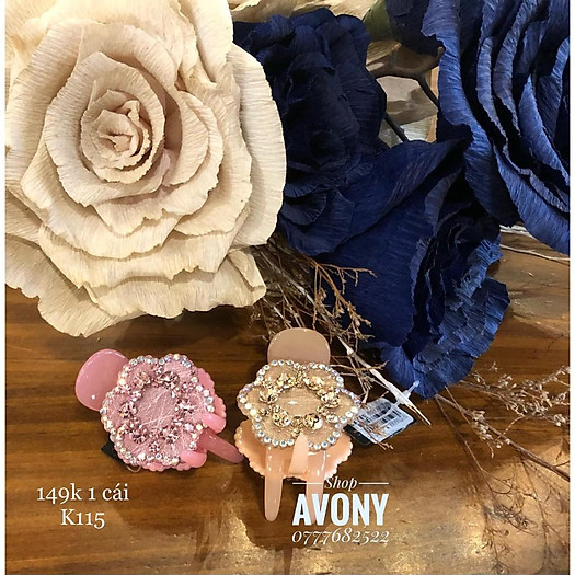 cặp tóc Bấu tóc Kẹp càng cua 3 răng đính đá cao cấp Marcely