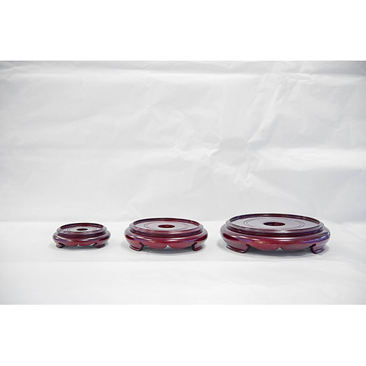 Đôn gỗ gụ chỉ trơn đế bát hương, kỷ tròn nước sơn PU bóng đẹp đường kính từ 5-15cm