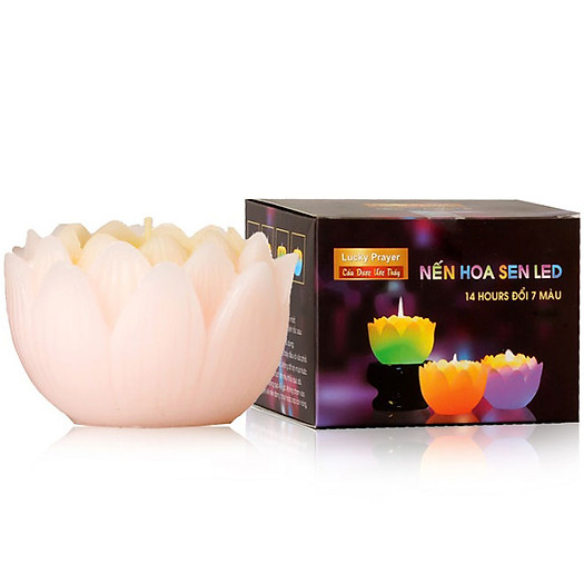 Nến Thơm Hoa Sen Đổi Màu Đèn LED Miss Candle NQM9907.LED