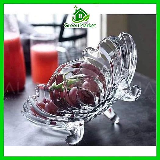 Bát thả hoa thuỷ tinh 3 chân