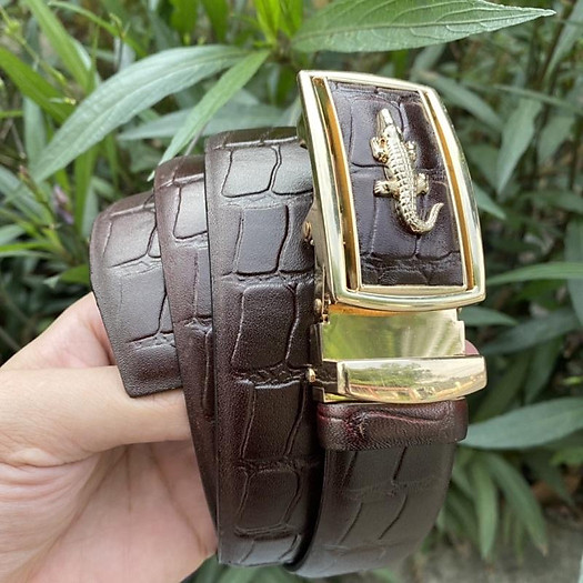 Dây lưng nam, thắt lưng nam, da bò dập vân cá sấu cao cấp