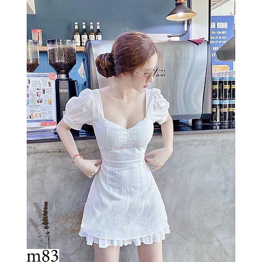 ĐẦM DÁNG XÒE NỮ TAY PHỒNG HỞ LƯNG ( CÓ MÚT NGỰC )