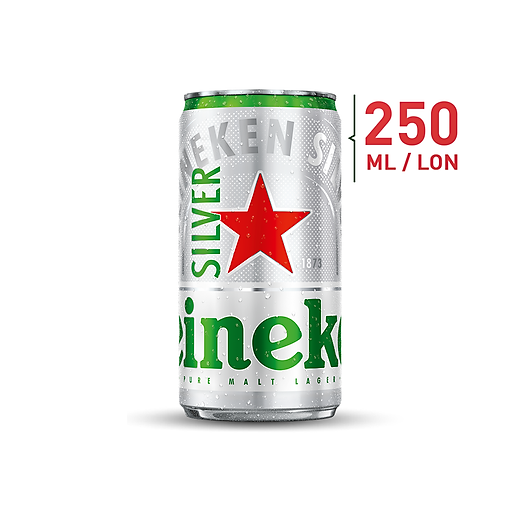 Thùng 24 lon bia Heineken Silver Coolpack 250ml/lon