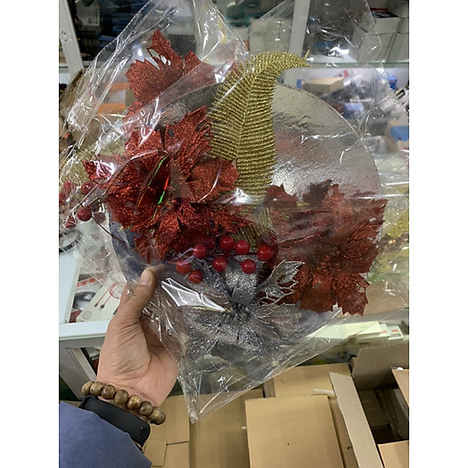 Set Phụ Kiện Trang Trí Tráp Oản , Tháp Bánh Kẹo Ngày Lễ Tết - Có Kèm Đĩa 28cm (Màu Ngẫu Nhiên)