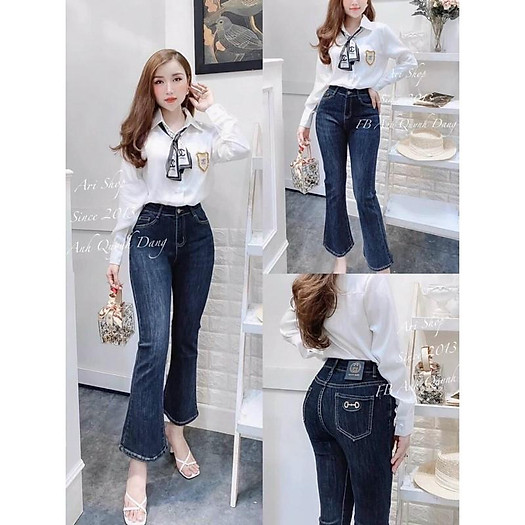 Quần jean nữ ống loe