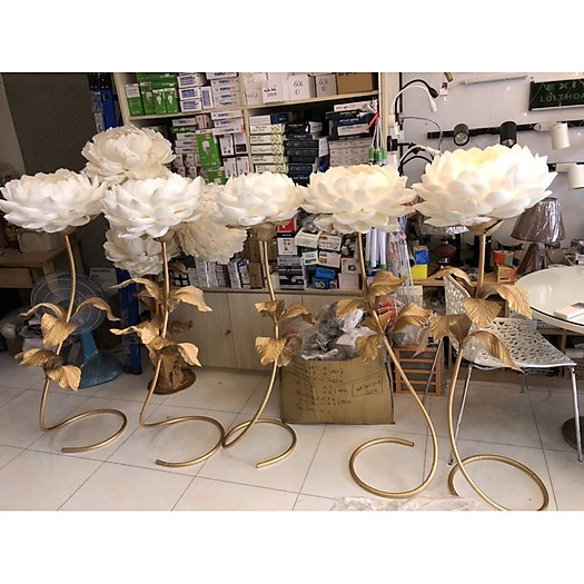 Trụ hoa giấy trang trí spa, trang trí backdrop Guydecor TH005