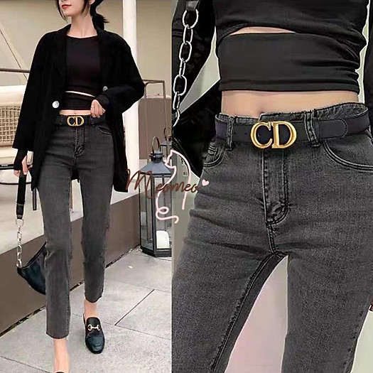 Dây Thăt Lưng Da Mặt Chữ CD UNISEX - Belt Da Nam Nữ Bản Mặt CD Đủ SIZE Bản 2,0-2,8-3,4 cm