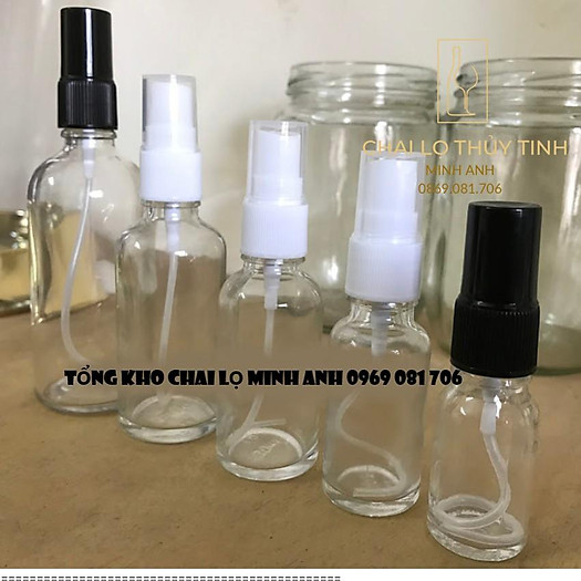 Chai xịt phun sương chiết mỹ phẩm thủy tinh- [SIÊU RẺ] - 5ml 10ml 15ml 20ml 30ml 50ml 100ml