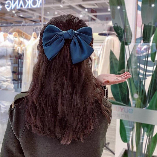 Kẹp nơ, cột tóc nơ lụa nhiều màu (Hàng Quảng Châu đẹp ,chất lụa chuẩn màu chuẩn mẫu)