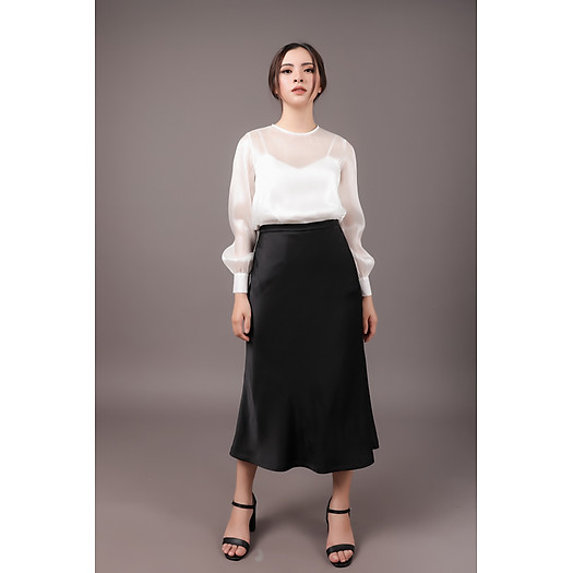 Chân váy lụa xéo 2 lớp cao cấp