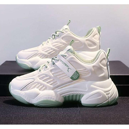 Giày sneaker nữ MS006 (trắng xanh lá)