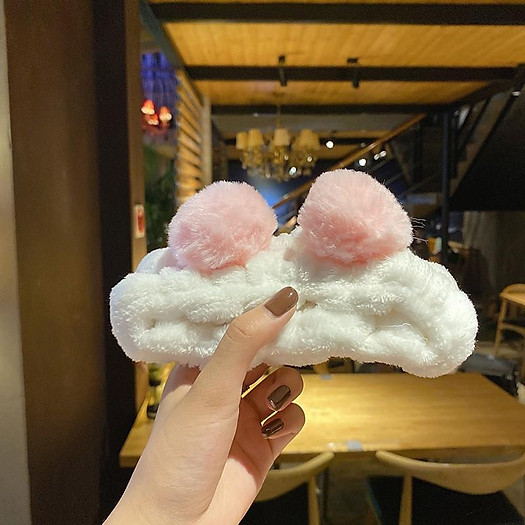 Băng đô rửa mặt trái đào, nơ ren xinh xắn cho nữ, cài tóc ở nhà