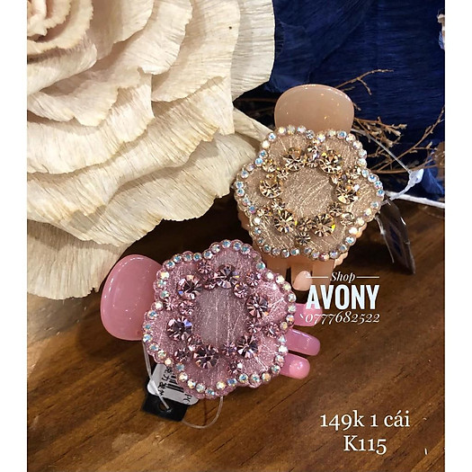 cặp tóc Bấu tóc Kẹp càng cua 3 răng đính đá cao cấp Marcely