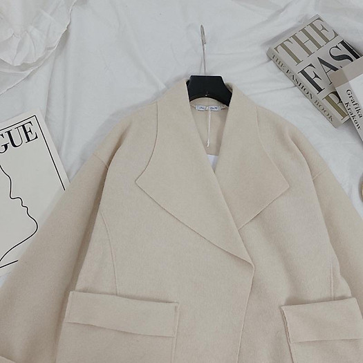 áo dạ len kèm đai