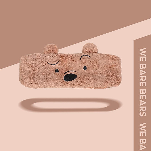 Băng đô cài tóc Băng đô tóc Phụ kiện tóc băng đô rửa mặt MINISO x WE BARE BEARS Vòng quấn đầu đáng yêu