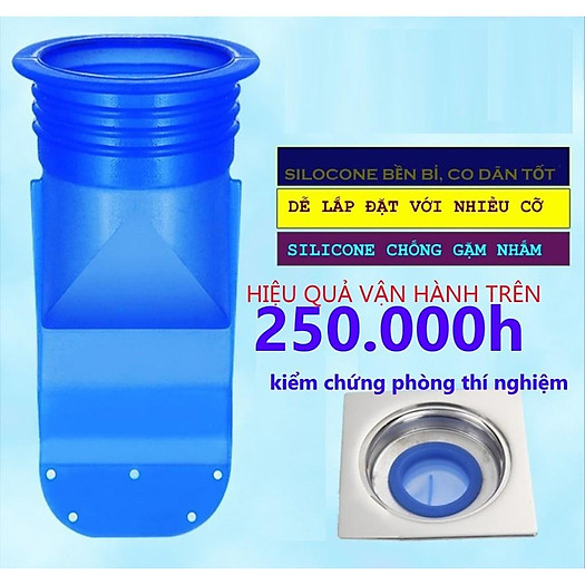 silicon chống mùi hôi sàn - chỉ có phần silicon màu xanh.